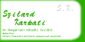 szilard karpati business card